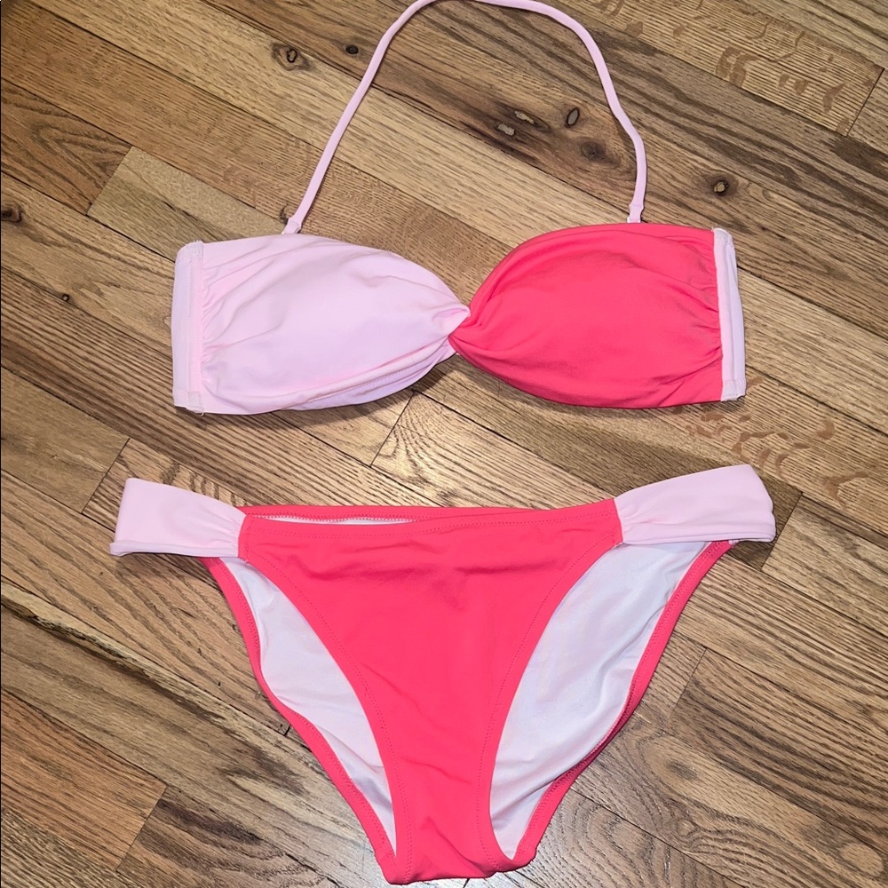 Victoria's Secret Color-block Bikini Size Large Vintage